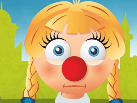 A small girl in the style of the attraction Carnaval Festival crying.